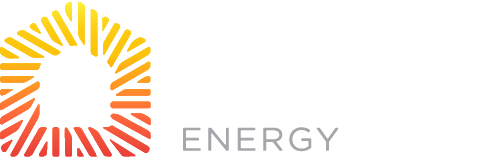 A stylized house logo with yellow, orange, and red beams, featuring the word "ENERGY" in gray.
